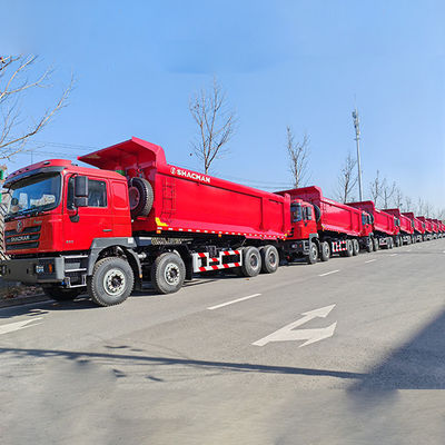 12 Αριθμός μεταφοράς προς τα εμπρός Shacman 8X4 F3000 Τροχόφορα για βαριά μηχανή επίπεδα καμπίνα