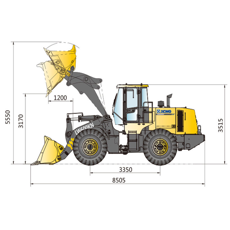 6 τόνων XCM-G LW600KN τροχοφόρος Τάιρ Μέγεθος 23.5-25 Σχεδιασμένο 178kw