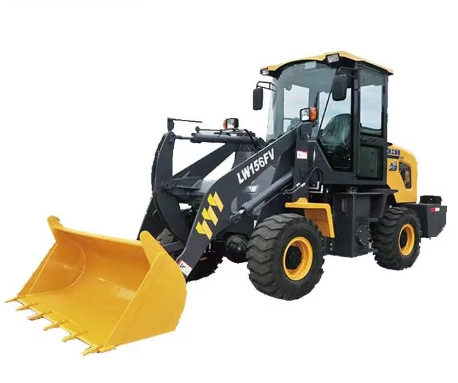 1500 kg LW156FV Μικροσκοπικός φορτωτής τροχών με βάρος μηχανής 1 τόνος και 23,5-25